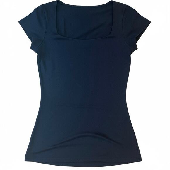 Free People Intimately Clean Lines Baby Tee Navy Blue Women’s M/L - Picture 2 of 4